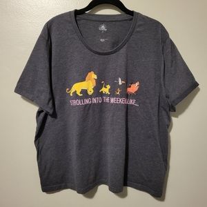 Size 2XL Disney Gray "STROLLING INTO THE WEEKEND LIKE..." Tee
